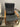 88164 Modern Black Armchair with Wooden Accents