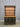 97439 Vintage Black and Wood Hutch Cabinet with Gold Accents