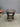 64282 Vintage Glass-Top Wooden End Table