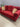 29699 Elegant Red Fabric Sofa with Accent Pillows