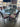 97092 Glass-Top Dining Table with Colorful Patterned Chairs