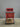 06532 Vintage Red Wooden Cabinet with Stone Top