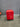 50380 Red Rolling File Cabinet with Two Drawers