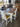 98825 Rustic White and Wood Dining Table Set
