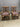 67009 Vintage Wooden Armchairs with Patterned Cushions