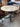 53566 Round Wooden Table with Metal Base