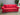 05326 Red Three-Seater Sofa with Removable Cover