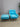 31389 Mid-Century Modern Turquoise Armchair and Ottoman Set