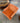 84839 Vintage Mid-Century Modern Orange Velvet Armchair