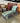 54994 Vintage Metal Outdoor Chaise Lounge with Green Cushions