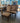 58976 Vintage Striped Upholstered Dining Chairs