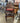 64286 Antique Wooden High Chair with Cane Back and Cushion
