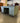 24649 Vintage Metal Office Desk with Wood Top
