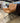 50436 Modern Tan Swivel Chair with Black Metal Base