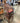 64286 Antique Wooden High Chair with Cane Back and Cushion