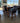 59158 Marble-Top Dining Table with Leather Chairs