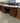 11837 Vintage Wood Executive Desk with Leather Inlay