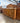 07357 Vintage Oak Wood Cabinet with Brass Handles