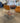 81958 Vintage Wooden Drop-Leaf Rolling Cart