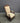 65681 Vintage Carved Wood Rocking Chair with Cream Upholstery