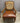 76358 Vintage Upholstered Accent Chair with Ornate Backrest