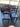 90732 Set of 4 Rustic Wooden Ladder-Back Dining Chairs