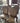 83286 Vintage Wooden Dining Chairs with Patterned Upholstery