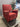 39091 Red Upholstered Recliner Chair