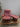 10794 Maroon Leather Recliner Chair with Ottoman