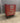 18544 Vintage Red Metal Tool Cabinet on Casters