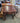95605 Antique Wooden Accent Table with Ornate Legs