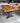 83984 Vintage Wooden Dining Table with Metal Base