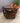 68918 Vintage Hexagonal Wooden Side Table with Glass Top