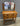 63918 Antique Wooden Vanity with Mirror