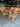 55976 Vintage Oak Dining Set with Upholstered Chairs