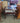 97060 Vintage Wooden Glass-Top End Table