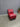 89821 Contemporary Red Leather Upholstered Accent Chair