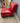 68629 Red Faux Leather Armless Chair
