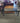 38360 Vintage Black Wood and Metal Bench
