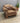 50650 Vintage Brown Leather Armchair with Nailhead Trim