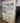 87155 Vintage White Hutch Cabinet with Glass Doors