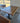 95178 Wooden Café Table with Metal Pedestal Base