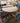 12485 Vintage Round Oak Dining Table with Blue Upholstered Chairs