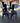 58557 Industrial Black Metal Dining Chairs