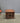 03290 Vintage Wooden Side Table with Decorative Doors