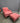 59769 (Crate & Barrel) Vintage Coral Armchair with Matching Ottoman