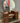 44576 Vintage Wooden Vanity with Mirror