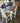 98825 Rustic White and Wood Dining Table Set