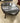 30014 Oval Glass Top Coffee Table with Dark Wood Frame