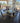 63064 Elegant Glass Top Dining Set with Ornate Metal Chairs